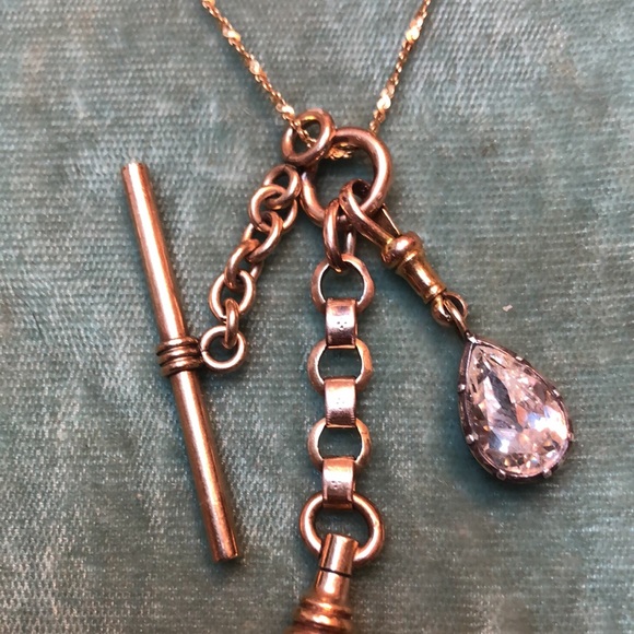 Georgian Victorian gold charm necklace - Picture 2 of 16